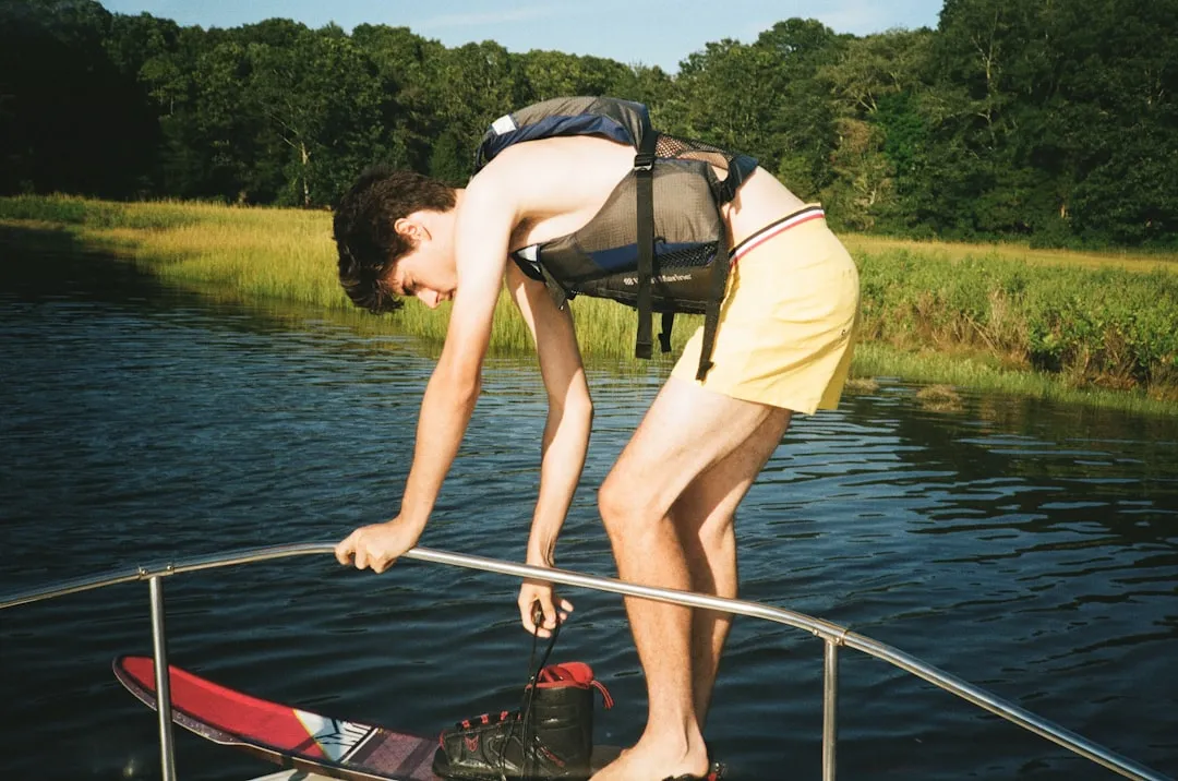 Practicing kayak rolls in calm water