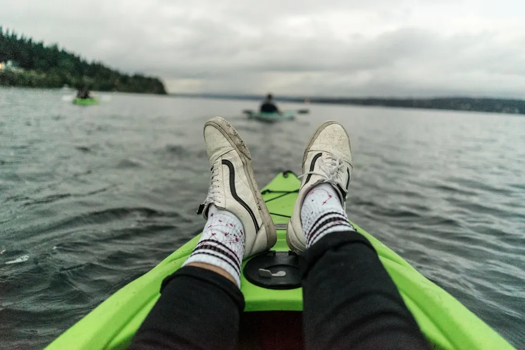 Tall kayaker fitting comfortably in cockpit
