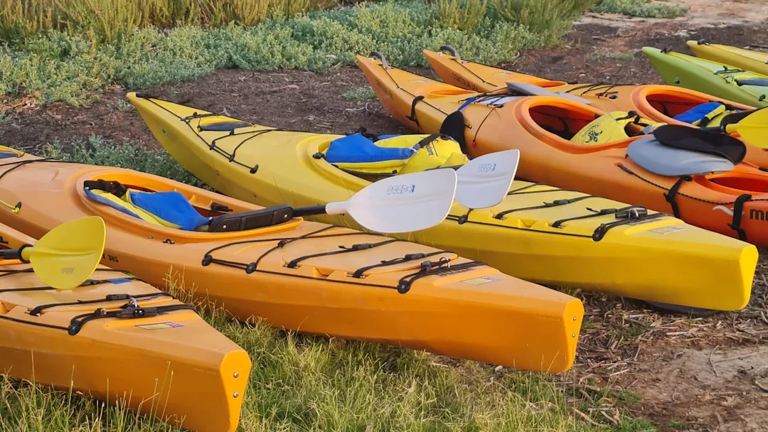 Kayaker enjoying peaceful paddling on lake
