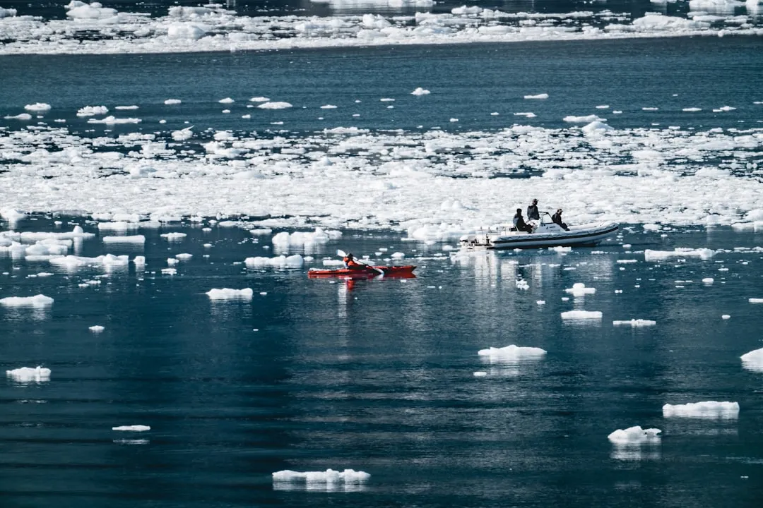 Kayaker preparing for cold water paddling in early spring